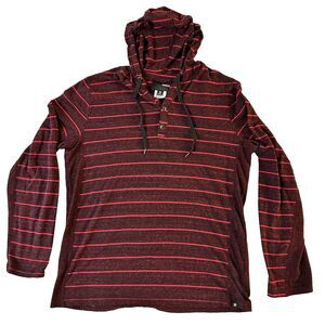Hurley Buckle Hoodie Shirt Premium Fit Medium Black/Red Long Sleeve‎ Pullover